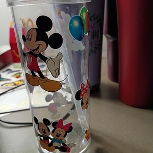 Mickey Mouse Clear Tumbler with Straw